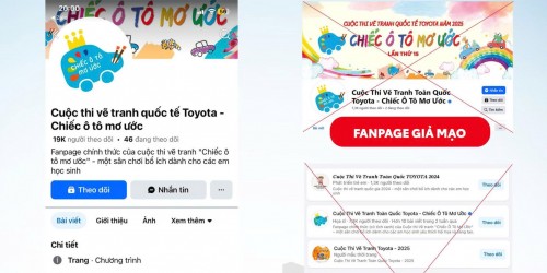 CẢNH BÁO GIẢ MẠO FANPAGE CUỘC THI VẼ TRANH QUỐC TẾ TOYOTA “CHIẾC Ô TÔ MƠ ƯỚC